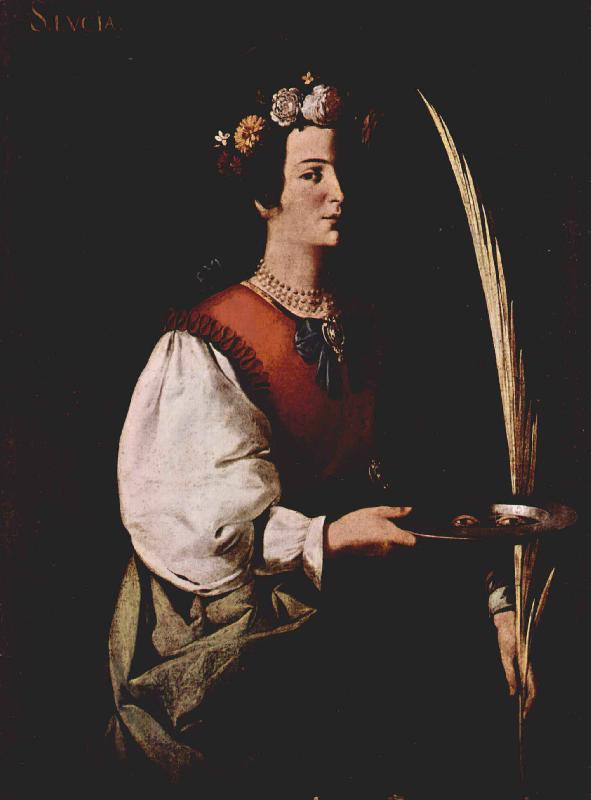 Francisco de Zurbaran Hl Lucia oil painting image
